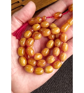 9x12 mm Mişmişi Sandaloz Baga Tesbih, Yeni Döküm Miskevi Baga, Katalin Kanayan Baga Tesbih