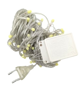 10 M 100 Led Damla Uçlu Led Işık Beyaz Işık Şeffaf Kablo