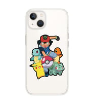 Iphone 14 Plus Uyumlu Pokemon Tasarımlı Şeffaf Telefon Kılıfı