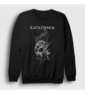 Presmono Unisex Siyah Crow Katatonia Sweatshirt 89597tt