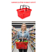 22 Litre Çoklu Market Sepetleri, 5'li Set, Dayanıklı ve Pratik Kullanım