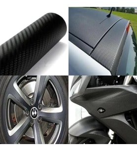 ESEMİZ 3d Siyah Tırtıklı Desen Hava Kanallı Dayanıklı Karbon Folyo 50CMX152CM