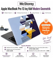 MacBook Pro 13 Geometrik Desenli Kılıf A1706 A1708 A1989 A2159 A2251 A2289 A2338 M1 M2 Uyumlu Baskılı Kristal Sert Kılıf Koruyucu Kapak Siyah