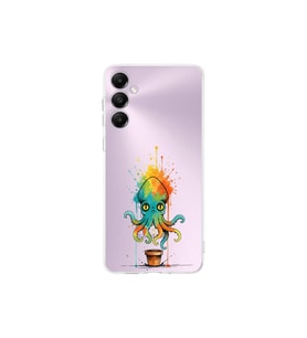 Samsung Galaxy A05S ile uyumlu Splash ahtapot tasarımlı şeffaf silikon kılıf