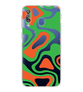 Samsung Galaxy M30  Kamera Korumalı Kapak Renkli Desen Tasarımlı  Şeffaf  Kılıf