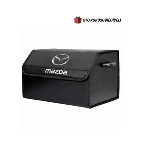 Mazda Marka Logolu Oto Bagaj Organizer Çanta Oto Bagaj Çantası 2 Bölmeli Suni Deri