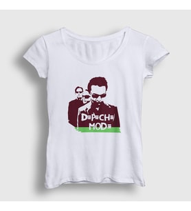 Presmono Kadın Beyaz Band Depeche Mode T-Shirt 139781tt