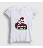 Presmono Kadın Beyaz Band Depeche Mode T-Shirt 139781tt