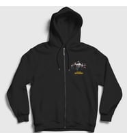 Presmono Unisex Siyah Team Pubg Fermuarlı Kapüşonlu Sweatshirt 30876tt