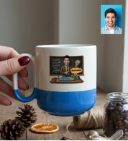 Kişiye Özel Karikatürlü Erkek Öğretmen Kupa Bardak Pro Öğretmenler Günü Hediyesi