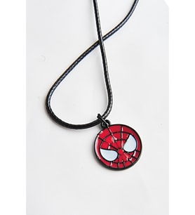 Spider Man Tasarımlı Deri Ipli Unısex Kolye