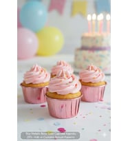 Düz Metalik Rose Gold Cupcake Kapsülü 25'li - Kek ve Cupcake Sunum Kapsülü