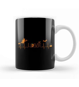 Pumpkin Halloween Heartbeat Nurse Love Kupa Bardak Porselen