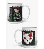 Demon Slayer Tanjiro Kamado Temalı Anime Beyaz Kupa Bardak Sevgiliye Arkadaşa Hediye