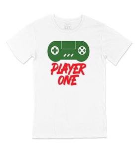 Kırmızı Player One  Tişört