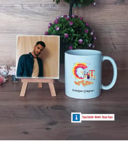 Grafiker Fotoğraflı Dekoratif Taş, Kupa Bardak Beyaz Hediye (Model 1)