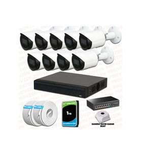 Provzen Dahua 9 Kameralı IP 1080P Gece Görüşlü Güvenlik Kamerası