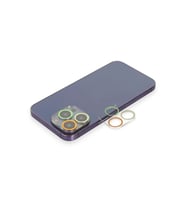 Newface Apple iPhone 13 Pro Max Renkli Kamera Lens Koruma Cam - Sarı-Turuncu