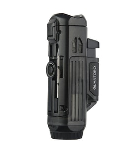 Quantoro Çift Torch Pürmüz Delicili/İğneli Siyah Metal Puro Çakmağı