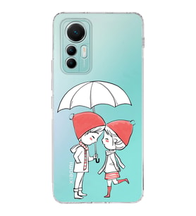 Xiaomi Mi 12 Lite Uyumlu Kapak Aşk Tasarımlı Şeffaf  Silikon Kılıf