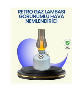 280 ml Tanklı Retro Gaz Lambası Difüzör USB Şarjlı Hava Nemlendirici