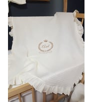 Baby Clime İsimli Nakışlı Müslin Bebek Battaniyesi