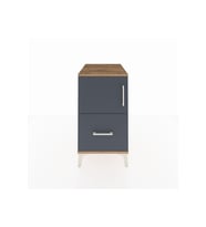 Kronos Komodin 2 Raflı Tek Çekmeceli Tek Kapaklı 44x59x80 Çam-Antrasit