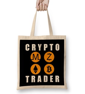 Blockchain Crypto Trader Bitcon Funny Bez Çanta Uzun Saplı