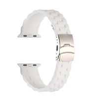 Apple Watch 7 45mm Uyumlu KRD-72 Silikon Kordon (Beyaz)