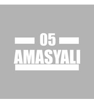 05 Amasyalı Araba Sticker siyah 14X8 CM (Beyaz)
