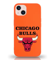 Apple iPhone 13 Uyumlu Lansman Kılıf Chicago Bulls Tasarımlı Altı Kapalı İçi Kadife Kaplı  Kapak (Şeffaf)