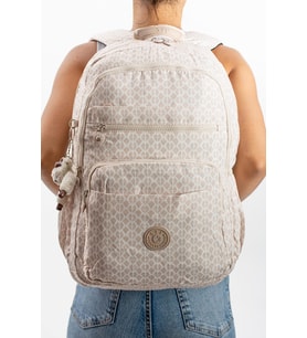 Ultra Hafif Çok Cepli Su Geçirmez Sırt Çantası Unisex Desenli Krem (Model: 571-1B)