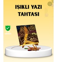Led Işıklı Akrilik Yazı Tahtası Renkli Kalem Setiyle