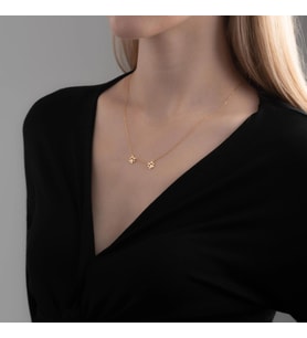 Kişiye Özel 925 Ayar Gümüş Zarif Minimalist Pati Detaylı İsim Kolye (Gold)