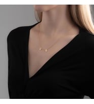 Kişiye Özel 925 Ayar Gümüş Zarif Minimalist Pati Detaylı İsim Kolye (Gold)
