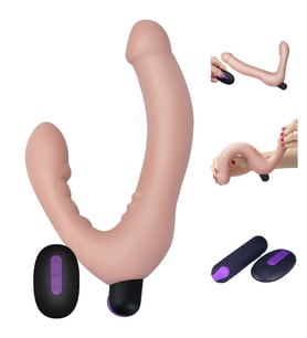 Love ToyUzaktan Kumandalı Lüks Çiftlere Özel Double Sptrapless Penis