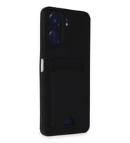 ERTAN Redmi 13C Kılıf Kelvin Kartvizitli Silikon - Siyah