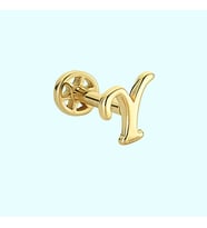 Altın Piercing -Y- Harf 14 Ayar Tragus