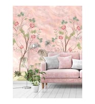 Dreamwall Vintage Çiçekler Desenli Silinebilir Sağlıklı Tekstil Duvar Kağıdı (Çok Renkli)
