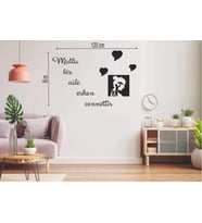 Leylaser  120*80 cm  Mutlu Bir Aile Erken Cennettir Ahşap Duvar Yazısı