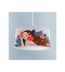 MEKTA HOME BEBEK VE ÇOCUK ODASI Çiçekli Prenses Kız Desenli Avize