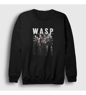 Presmono Unisex Siyah Band V2 Wasp Sweatshirt 376161tt