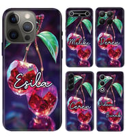 Samsung Galaxy A10 A20S M31 A31 A21S A30 A32 A33 A34 A50 A70 A71 Kılıf YeniSeri Kişiye Özel İsim Yazılı Silikon Kapak Kristal Kiraz