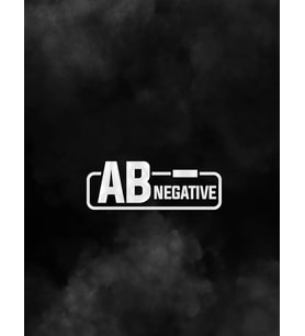 AB - Negatif Kan Grubu Araba Motorsiklet Etiket Sticker 14CM Beyaz Renk