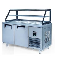 Iceinox Servis Buzdolabı 330 Lt 2 Kapılı Camlı (Gri)