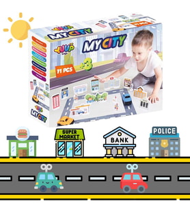 My City Otoyol Eğitici Puzzle Seti - 75 Parça (Çok Renkli)