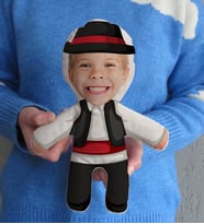 BK Gift Kişiye Özel Fotoğraflı Çocuk Sihirbaz Bebek Yastık-1