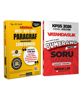 Yediiklim 2026 KPSS Bumerang Vatandaşlık ve Pegem Ezberbozan Paragraf Soru Bankası Seti 2 Kitap