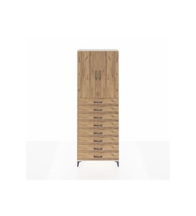Arges Dolap 3 Raflı 8 Çekmeceli 2 Kapaklı 88x30x243 Aytaşı-Çam