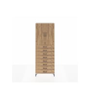 Arges Dolap 3 Raflı 8 Çekmeceli 2 Kapaklı 88x30x243 Aytaşı-Çam